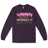 Plum kindness is free sprinkle it everywhere Long Sleeve Tee - JahusDesignShop