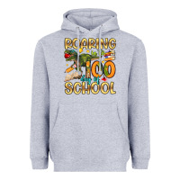 Heather Grey roaring in to 100 day of school Heavyweight Hoodie - Artiststas
