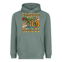 Roaring In To 100 Day Of School Heavyweight Hoodie | Teevron