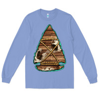 Colony Blue cowhide wooden arrowhead Long Sleeve Tee - Jasminsmagicworld