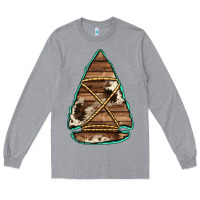 Heather Grey cowhide wooden arrowhead Long Sleeve Tee - Jasminsmagicworld
