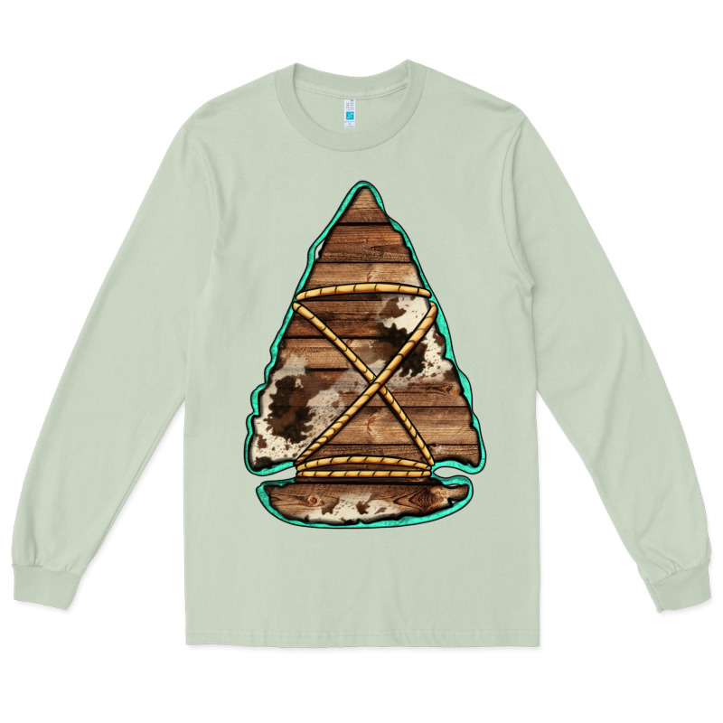 Cowhide Wooden Arrowhead Long Sleeve Tee by Jasminsmagicworld | Teevron
