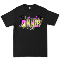 Black hot girl summer with palms Premium Tee - texasbilliewilder