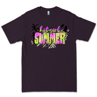 Plum hot girl summer with palms Premium Tee - texasbilliewilder