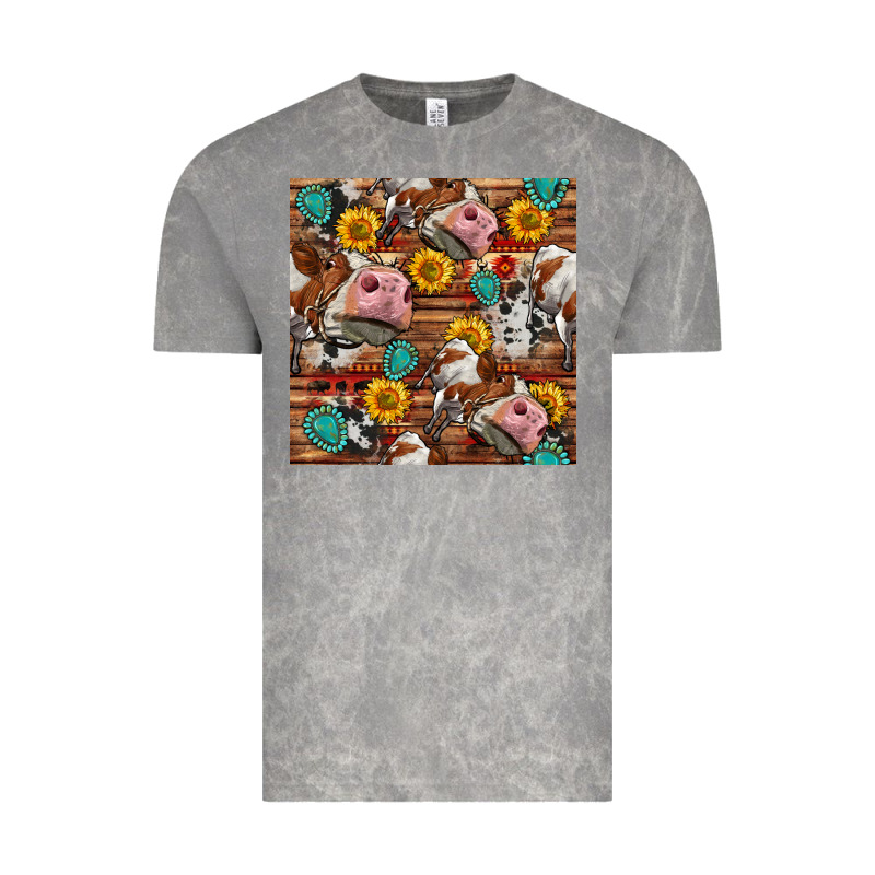 Cow And Western Seamless Pattern Vintage Tee by BundleAndBundleShop | Teevron