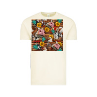 Vintage Arctic cow and western seamless pattern Vintage Tee - BundleAndBundleShop