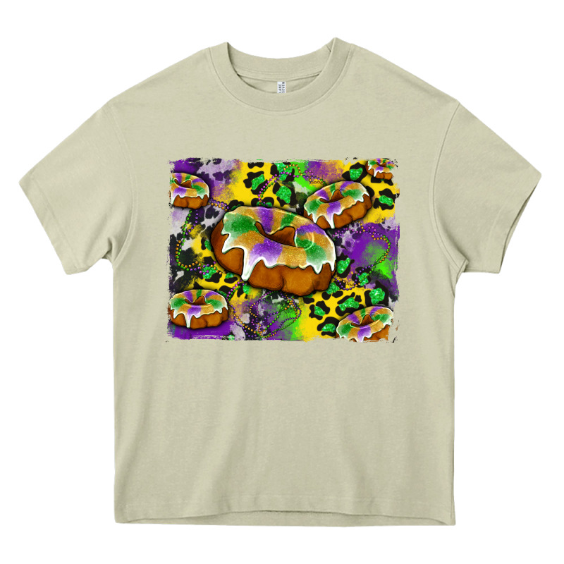 Mardi Gras Cake Glitterleopard And Cowhide Background Heavy Core Tee by Artiststas | Teevron