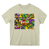 Mossy mardi gras cake glitterleopard and cowhide background Heavy Core Tee - Artiststas