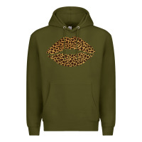 Army Green leopard lips Premium Hoodie - Bettercallsaul