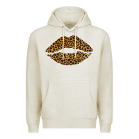 Oatmeal Heather leopard lips Premium Hoodie - Bettercallsaul