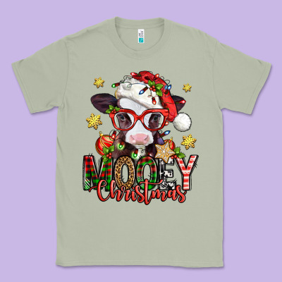 Mooey Christmas Baby Calf Classic Tee Designed By Jasminsmagicworld