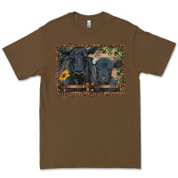 Cacao western black angus cattle and calf with leopard Premium Tee - RanaPortraitStore