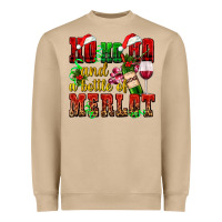 Mushroom ho ho ho and a bottle of merlot Heavyweight Sweatshirt - AdoDesignShop