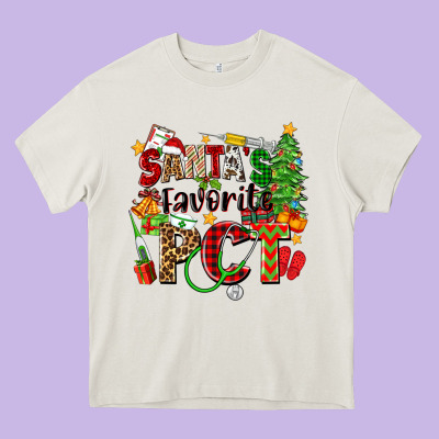 Santa's Favorite Pct Heavy Core Tee Designed By Zillion Design Studio