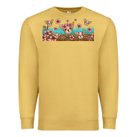 Antique Gold floral chihuahua dogs Premium Sweatshirt - Jasminsmagicworld
