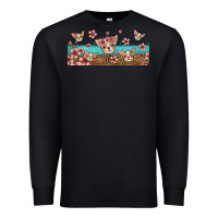 Black floral chihuahua dogs Premium Sweatshirt - Jasminsmagicworld