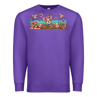 Purple floral chihuahua dogs Premium Sweatshirt - Jasminsmagicworld