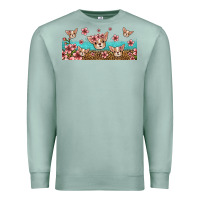Seafoam floral chihuahua dogs Premium Sweatshirt - Jasminsmagicworld