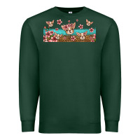 Sports Green floral chihuahua dogs Premium Sweatshirt - Jasminsmagicworld