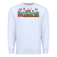 White floral chihuahua dogs Premium Sweatshirt - Jasminsmagicworld