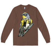 Chestnut yellow rumped warbler Long Sleeve Tee - LillyAllenDesigns
