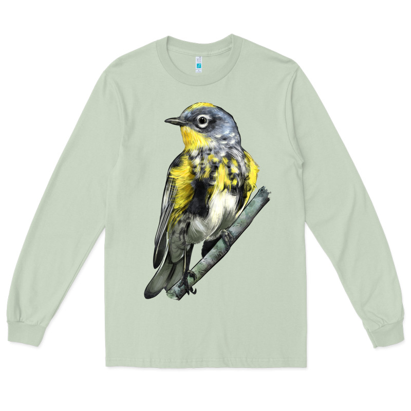 Yellow Rumped Warbler Long Sleeve Tee by LillyAllenDesigns | Teevron