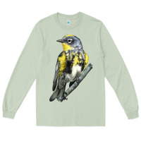 Matcha yellow rumped warbler Long Sleeve Tee - LillyAllenDesigns