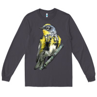 Smoke yellow rumped warbler Long Sleeve Tee - LillyAllenDesigns