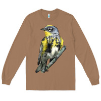 Toasted Coconut yellow rumped warbler Long Sleeve Tee - LillyAllenDesigns