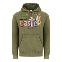 Vintage Olive My First Easter Bunny Vintage Hoodie - RanaPortraitStore