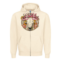 Sandshell bullskull mama Zipper Hoodie - NancyCooperArtShop