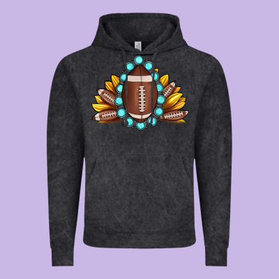 Football Gemstone Sunflower Vintage Hoodie Designed By Jahusdesignshop