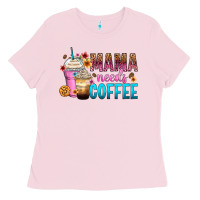 Bubblegum Pink mama needs coffee Ladies Tee - Zillion Design Studio