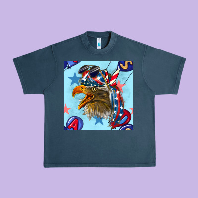 Mullet Eagle With Balloon Seamless Pattern Urban Heavy Tee Designed By Bundleandbundleshop
