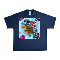 Navy mullet eagle with balloon seamless pattern Urban Heavy Tee - BundleAndBundleShop
