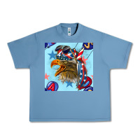 Pebble Blue mullet eagle with balloon seamless pattern Urban Heavy Tee - BundleAndBundleShop