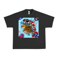 Pigment Black mullet eagle with balloon seamless pattern Urban Heavy Tee - BundleAndBundleShop