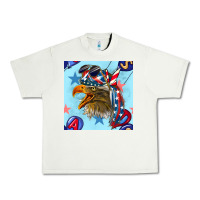 Pistachio mullet eagle with balloon seamless pattern Urban Heavy Tee - BundleAndBundleShop