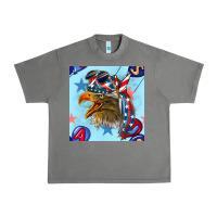 Tornado mullet eagle with balloon seamless pattern Urban Heavy Tee - BundleAndBundleShop