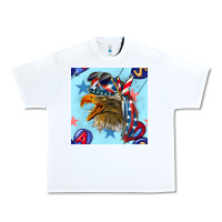 White mullet eagle with balloon seamless pattern Urban Heavy Tee - BundleAndBundleShop