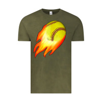 Vintage Olive softball Vintage Tee - JahusDesignShop