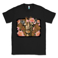 Black Western Floral Giraffe Classic Tee - LillyAllenDesigns