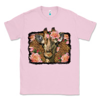 Bubblegum Pink Western Floral Giraffe Classic Tee - LillyAllenDesigns