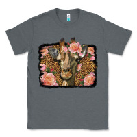 Charcoal Heather Western Floral Giraffe Classic Tee - LillyAllenDesigns