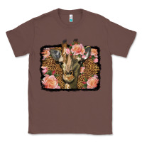 Chestnut Western Floral Giraffe Classic Tee - LillyAllenDesigns