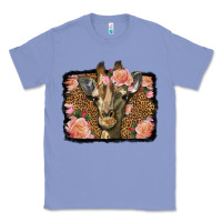 Colony Blue Western Floral Giraffe Classic Tee - LillyAllenDesigns