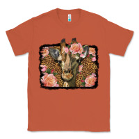 Copper Western Floral Giraffe Classic Tee - LillyAllenDesigns
