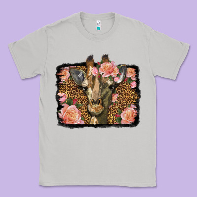 Western Floral Giraffe Classic Tee Designed By Lillyallendesigns