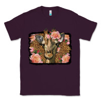 Plum Western Floral Giraffe Classic Tee - LillyAllenDesigns