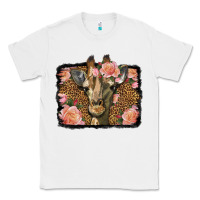 White Western Floral Giraffe Classic Tee - LillyAllenDesigns
